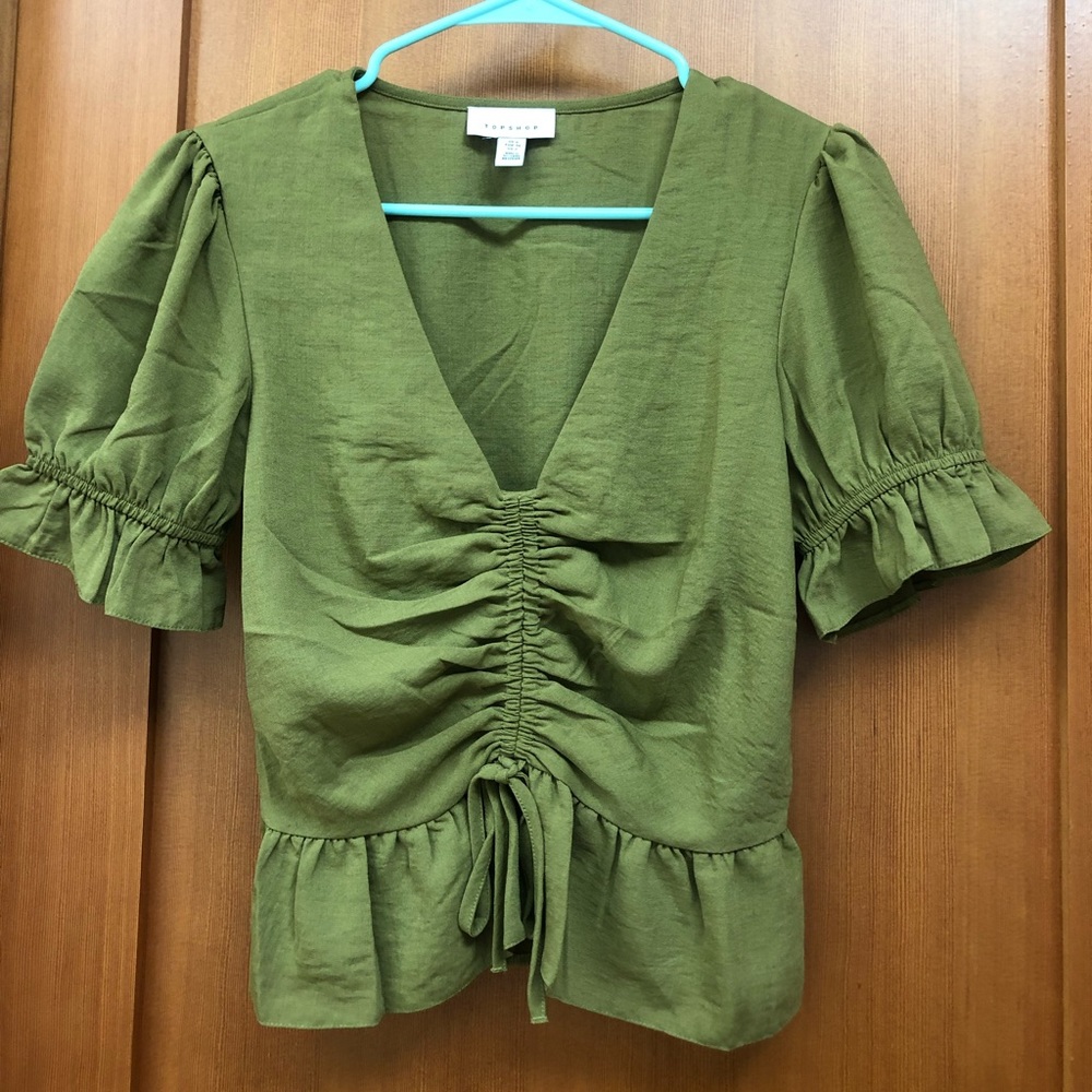 TopShop cropped flutter top